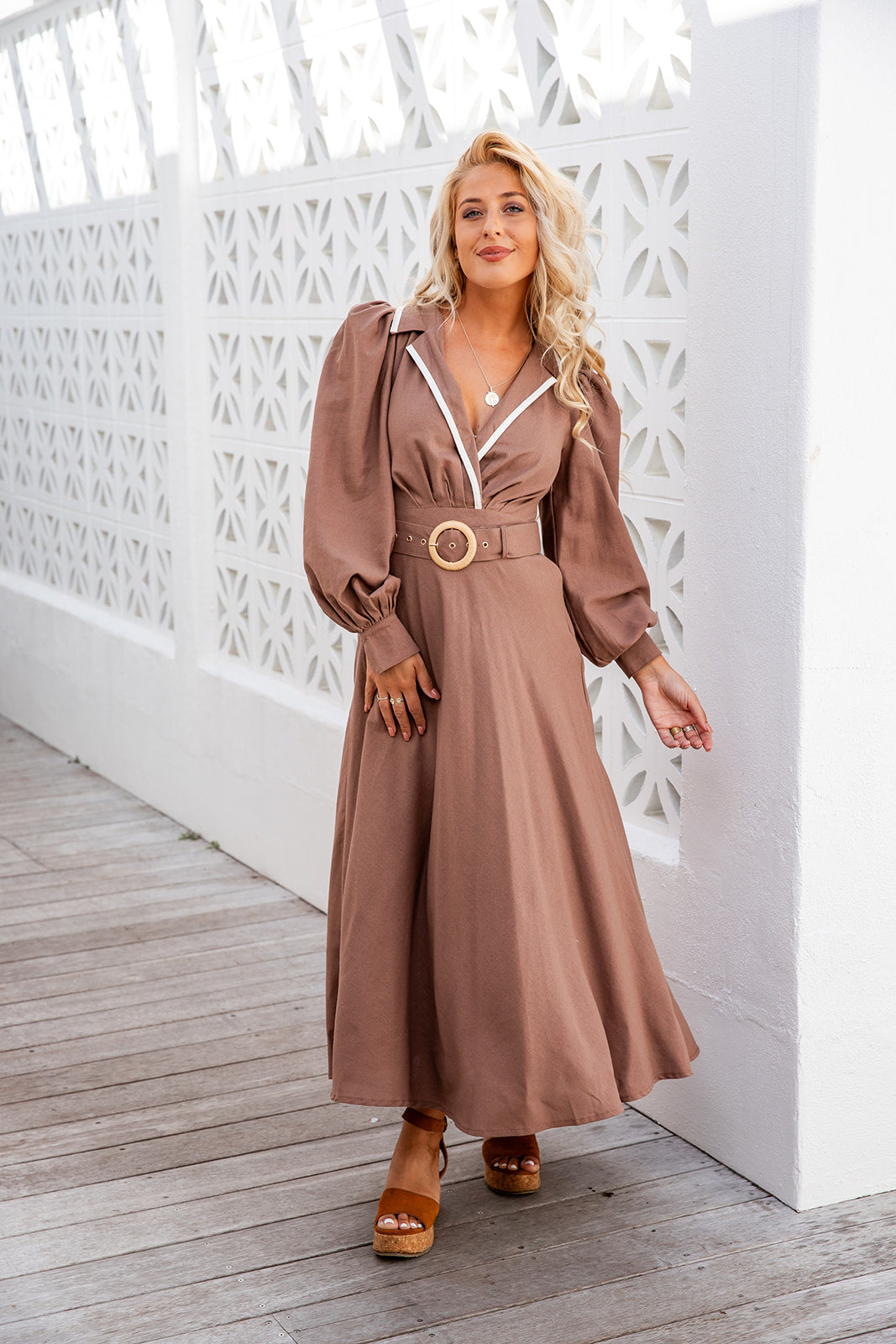 Oriana Dress - Brown