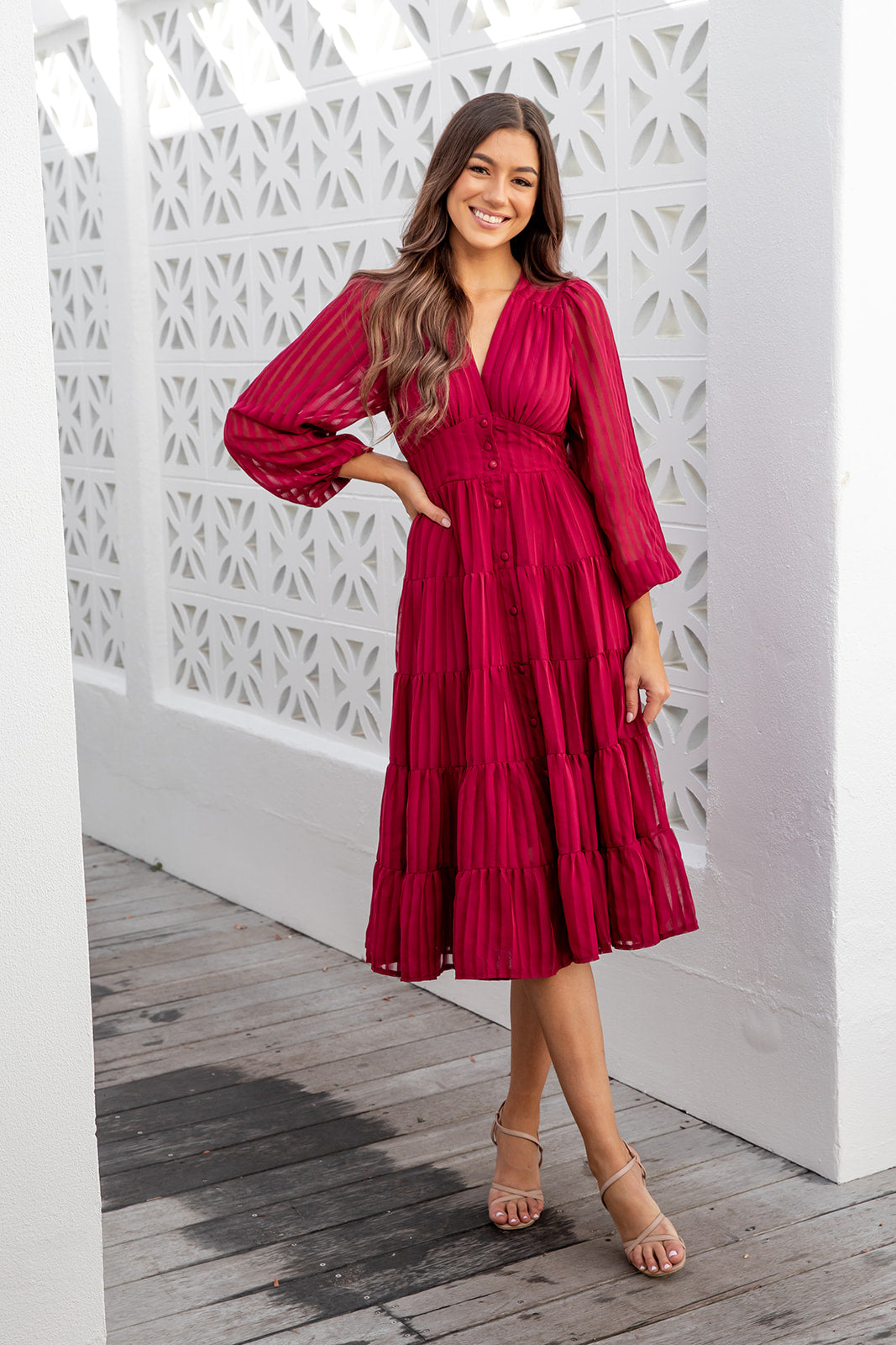 Mireya Dress - Berry