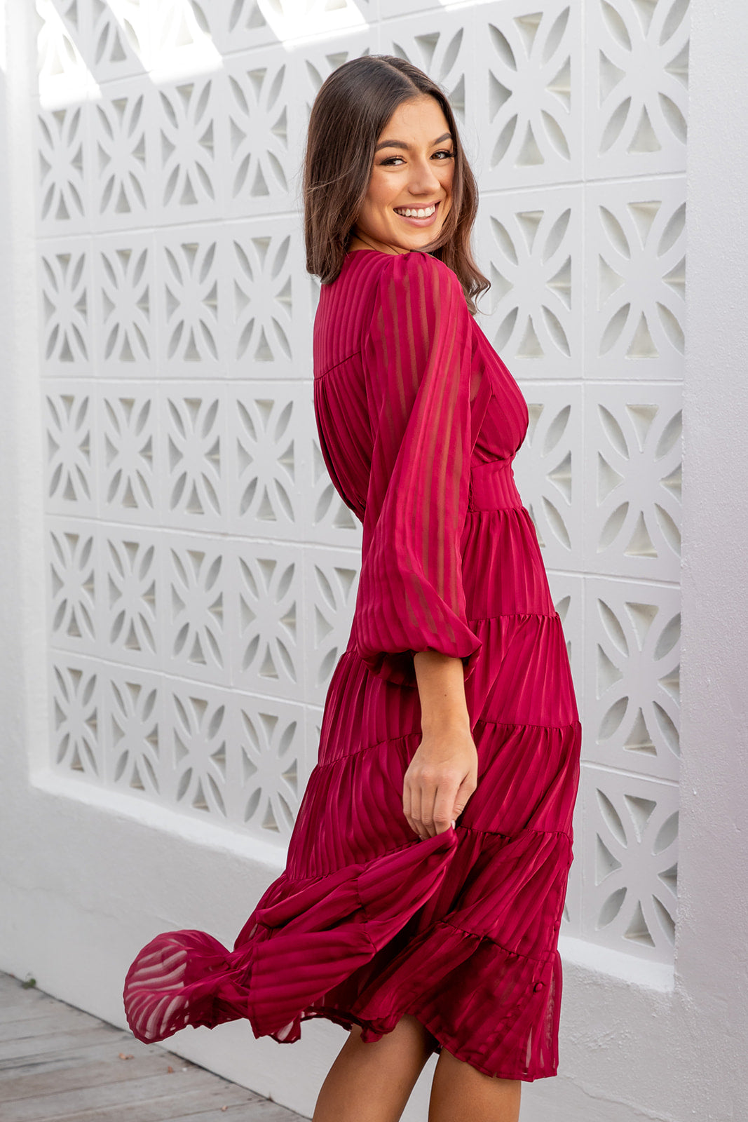 Mireya Dress - Berry