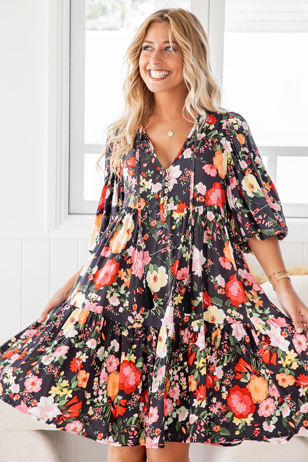 Andria Dress - Floral Splash