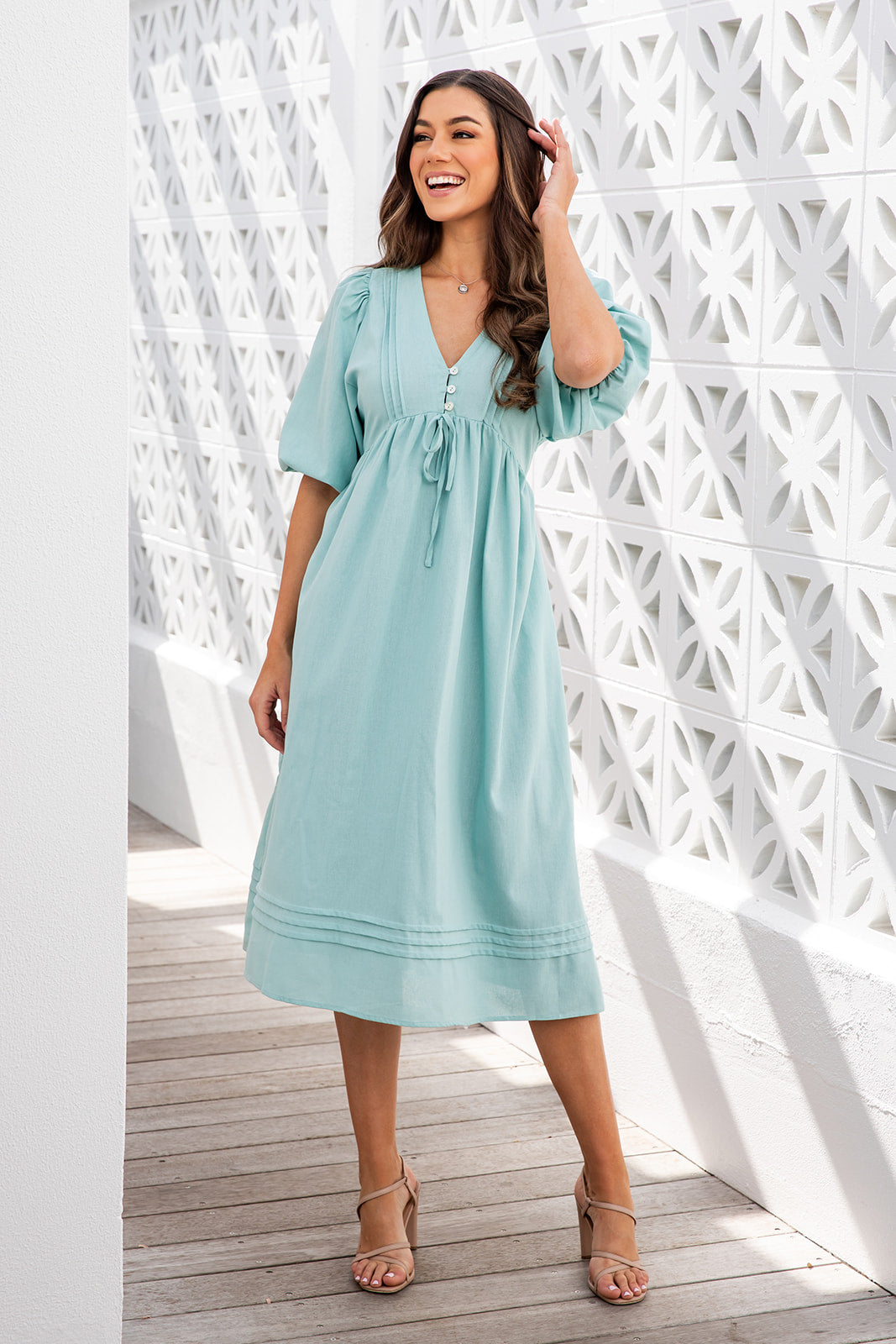 Brielle Dress - Sweet Blue