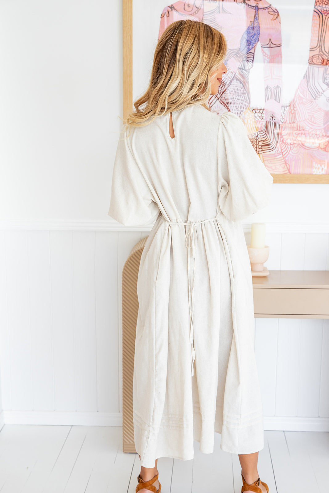 Brielle Dress - Barley White