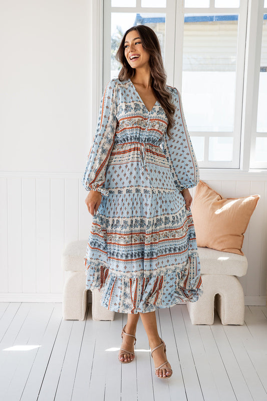 Evie Dress - Aegean Sky