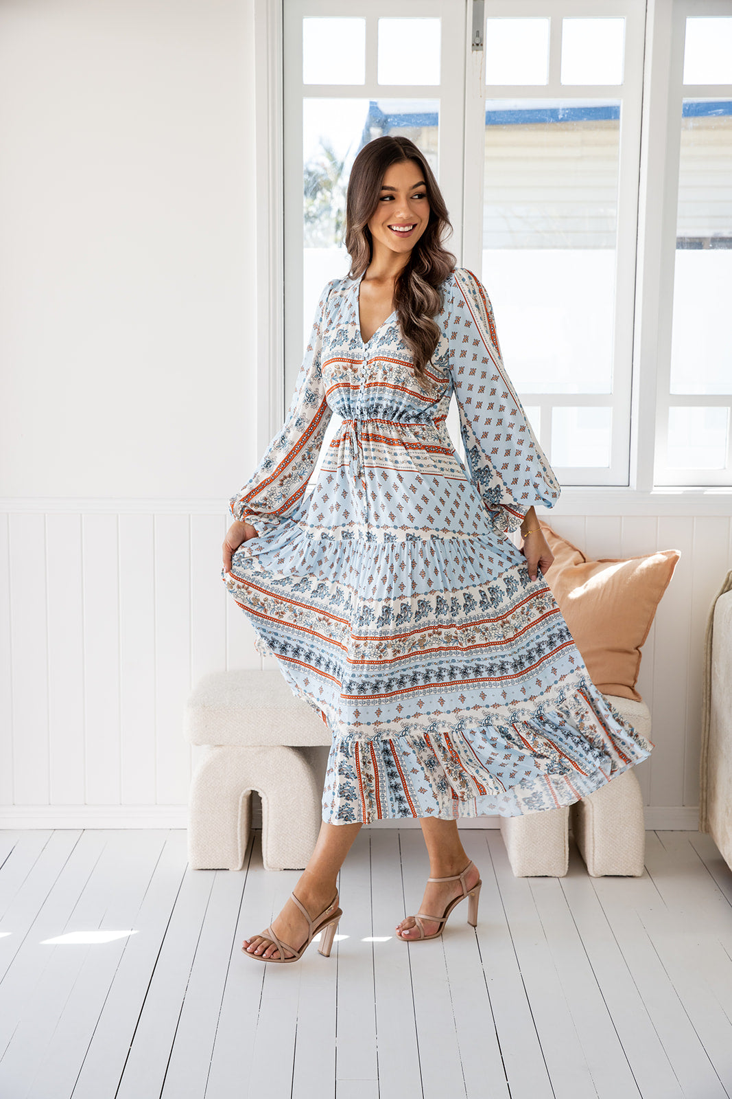 Evie Dress - Aegean Sky