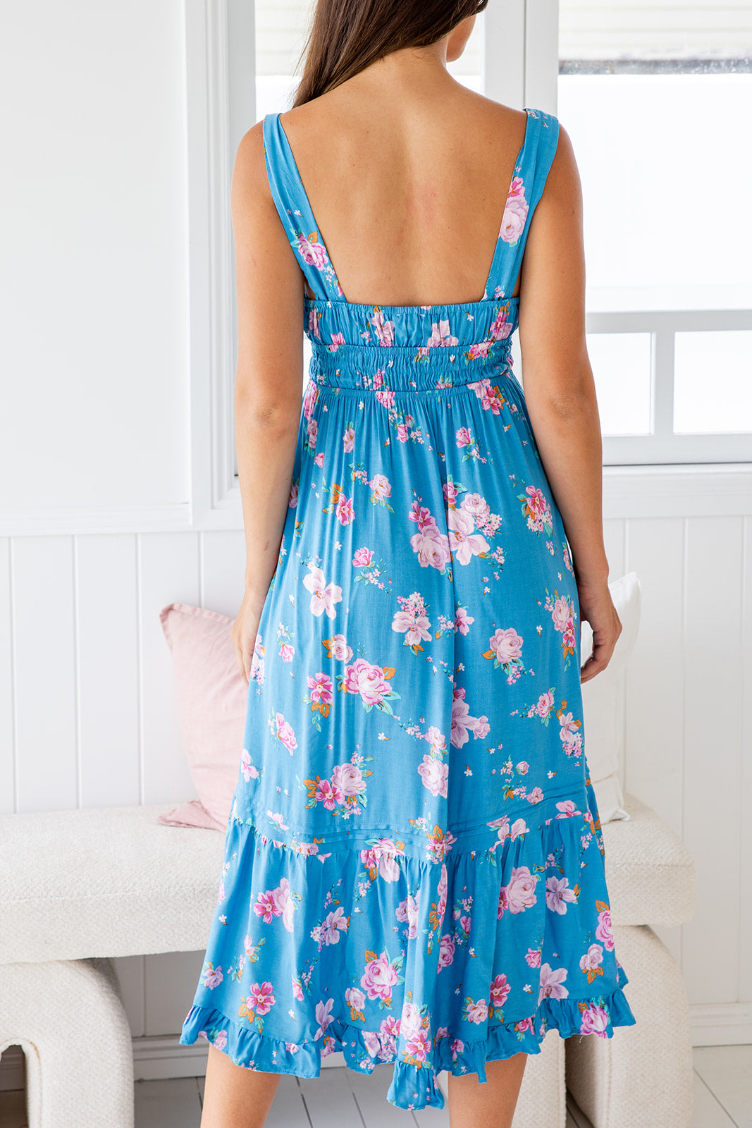 Nellie Dress - Teal Garden