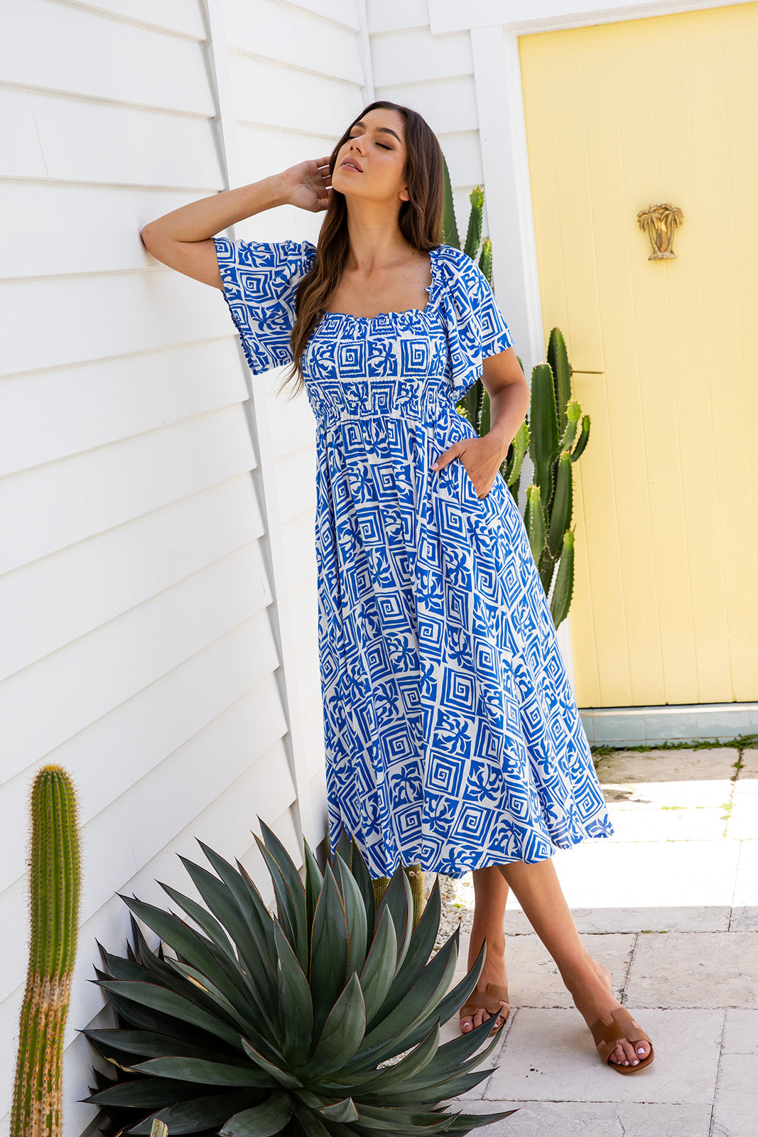 Sarlie Dress - Hawaiian Blue