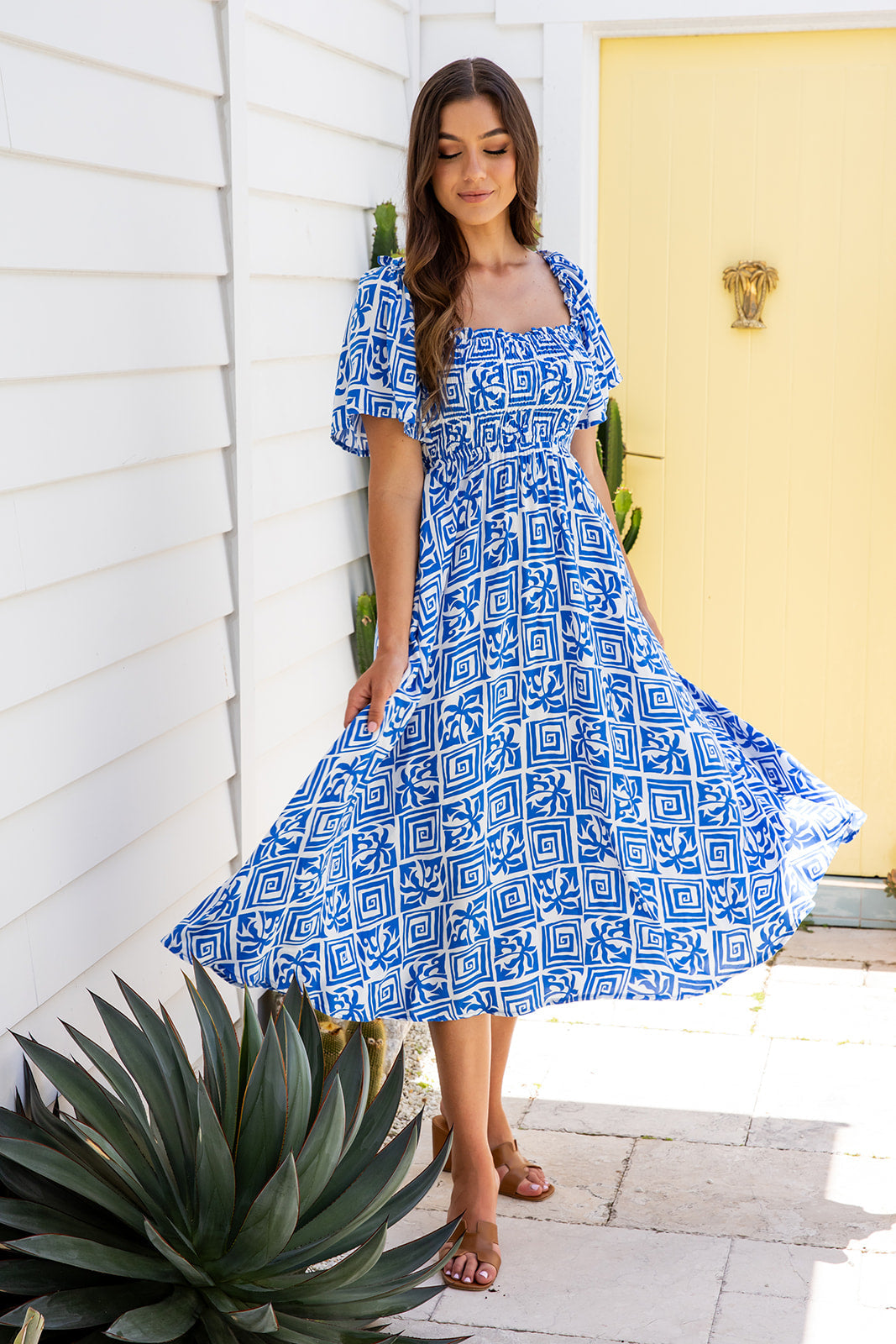 Sarlie Dress - Hawaiian Blue