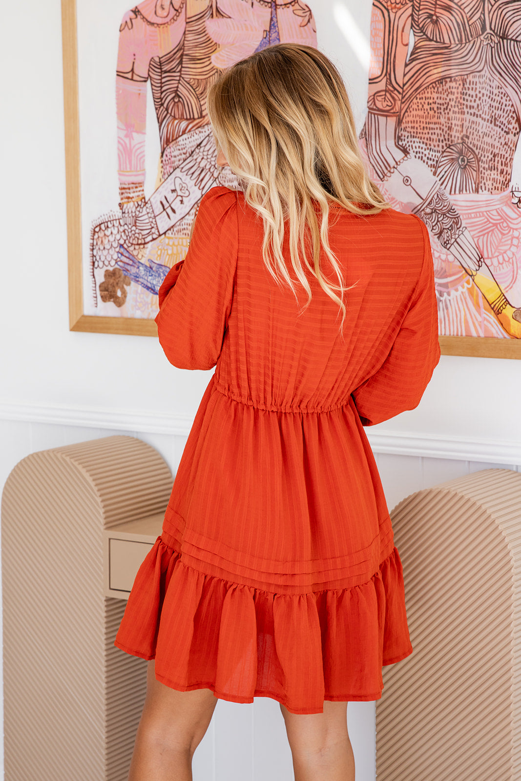 Gemini Dress - Blood Orange