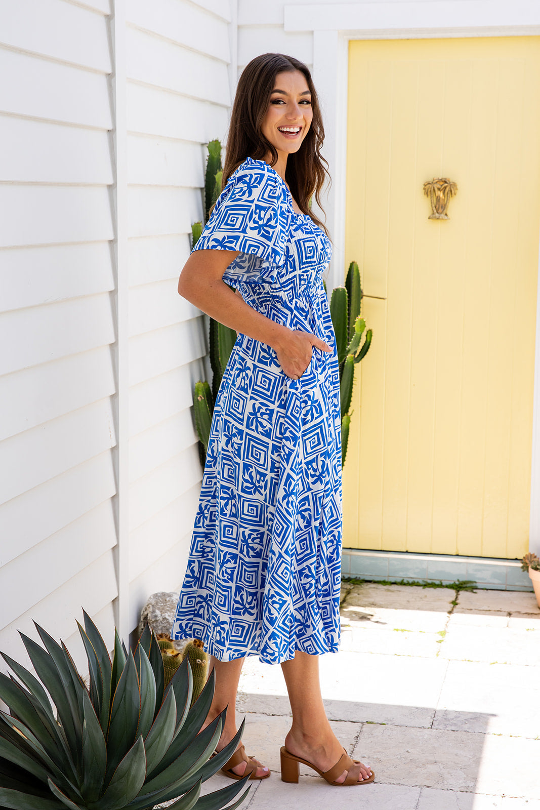 Sarlie Dress - Hawaiian Blue