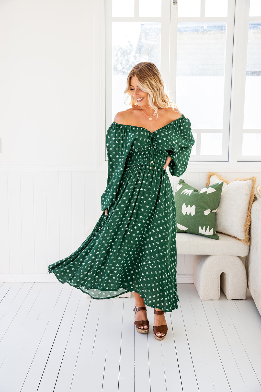 Cheyenne Dress - Highland Green