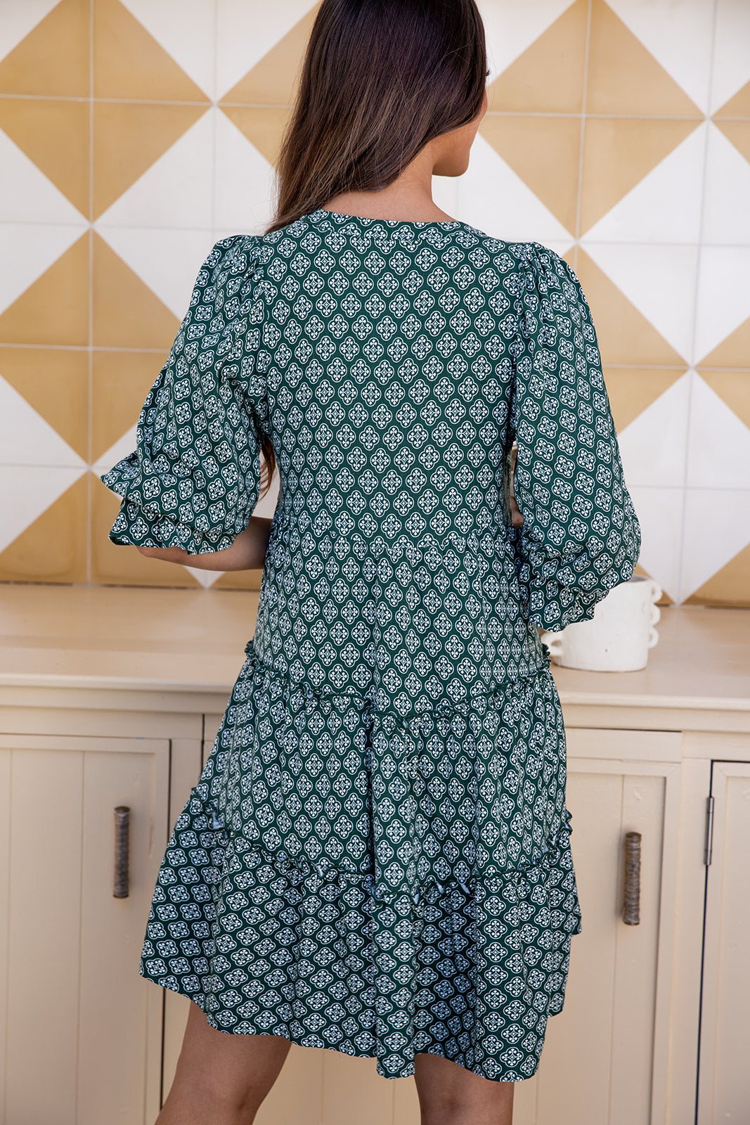 Lyra Dress - Dark Pine Green