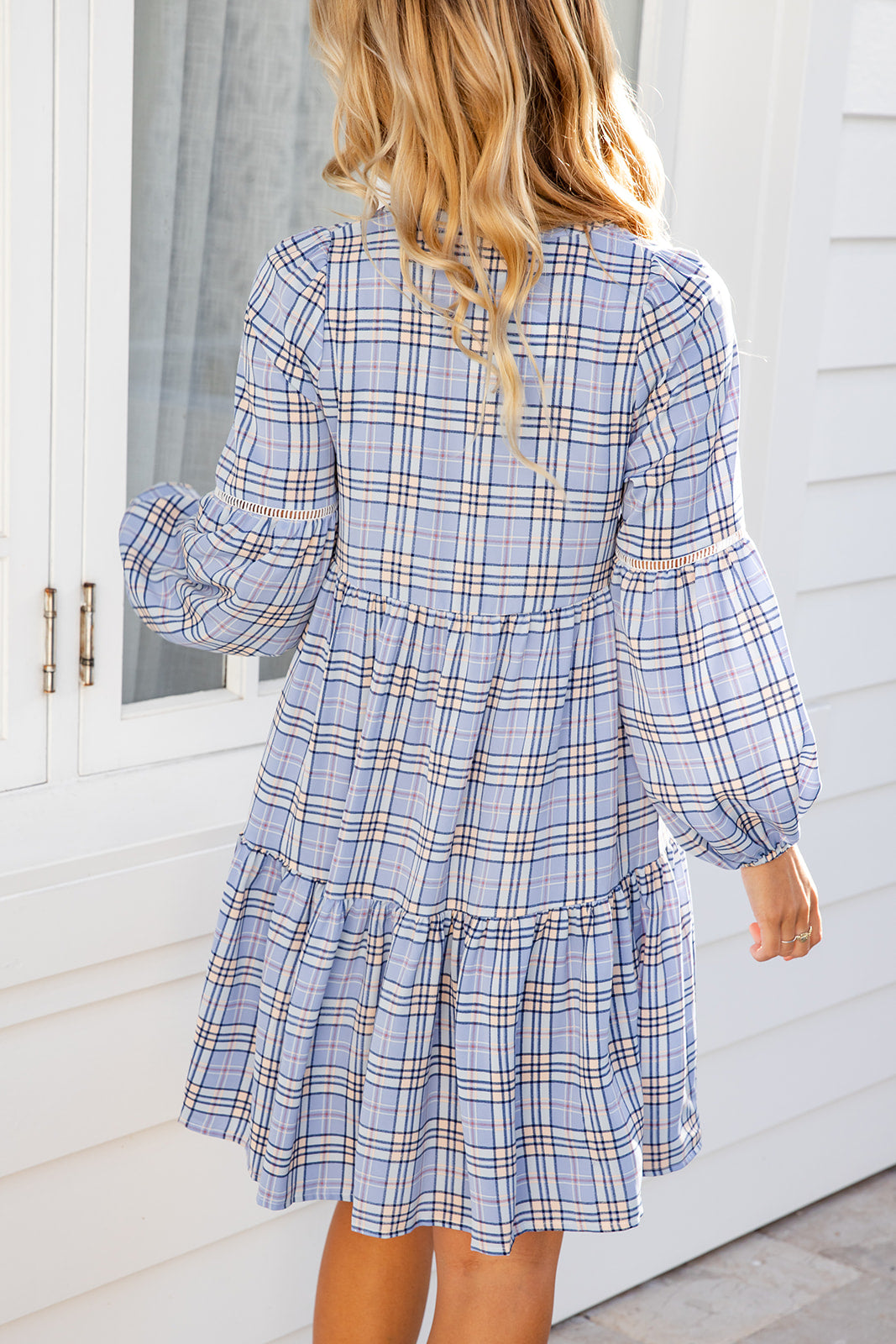 Natalie Dress - Blue Plaid