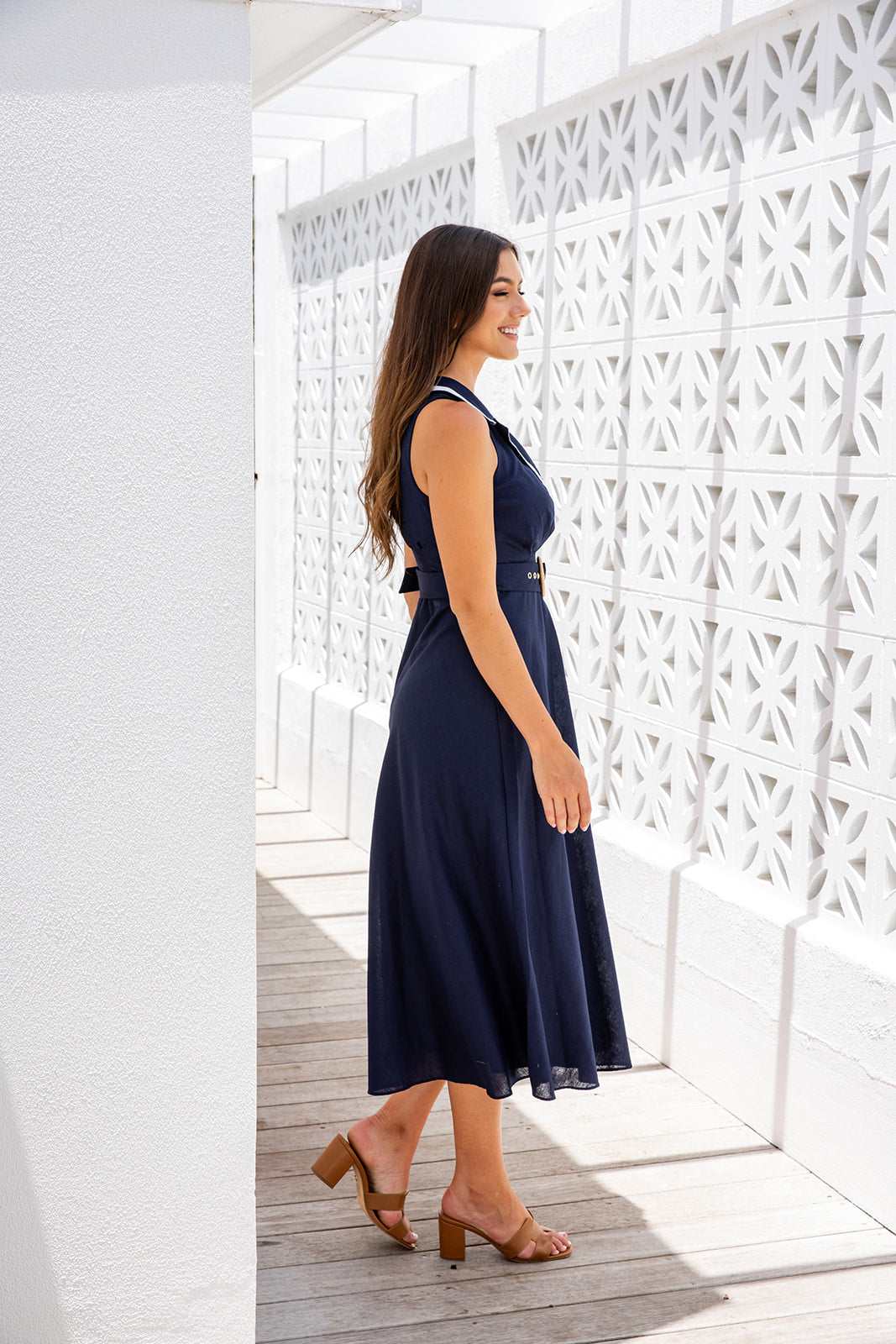 Anisa Dress - Navy