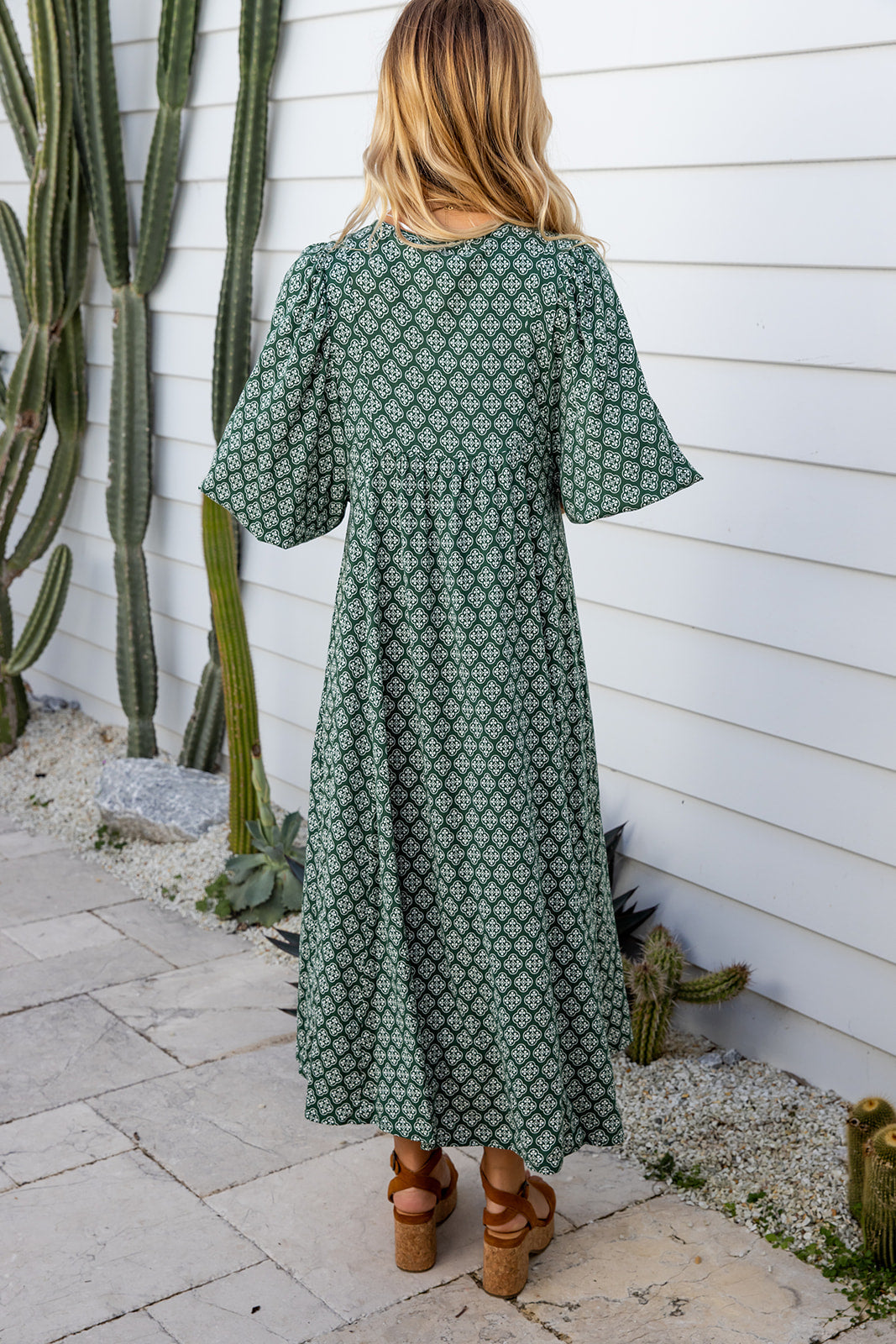 Arielle Dress - Dark Pine Green