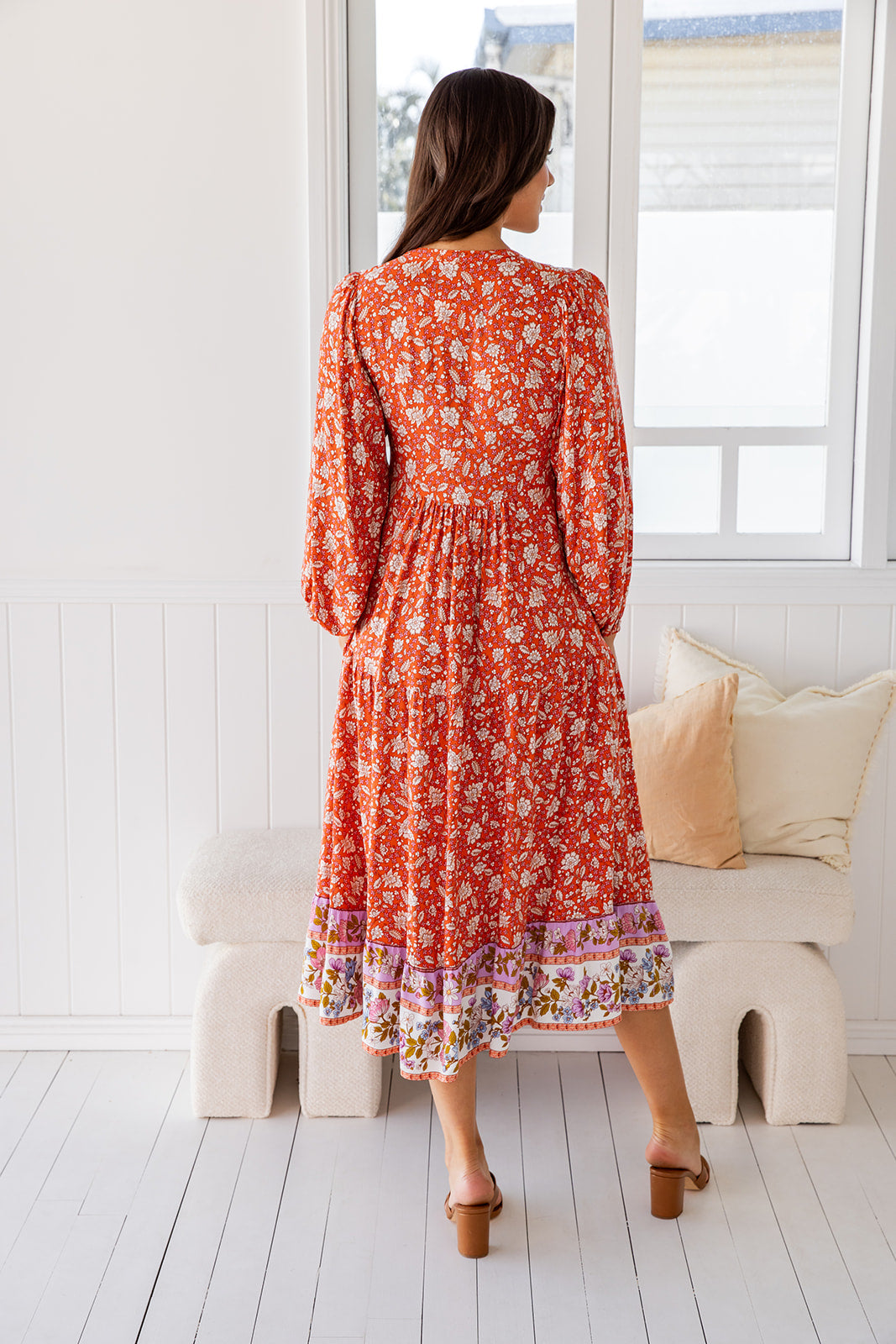 Ester Dress - Tangerine Garden