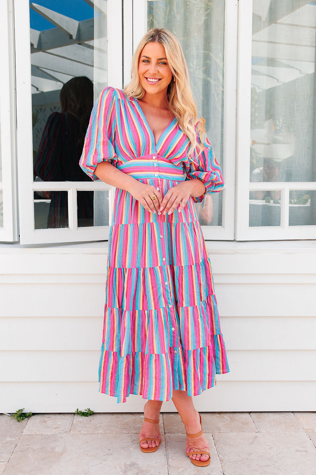 Freya Dress - Candy Stripe