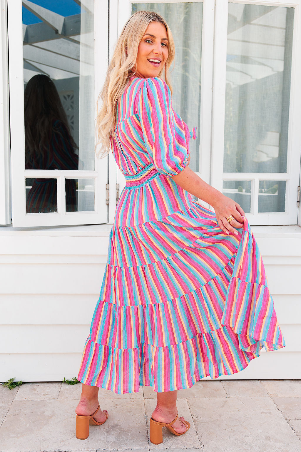 Freya Dress - Candy Stripe