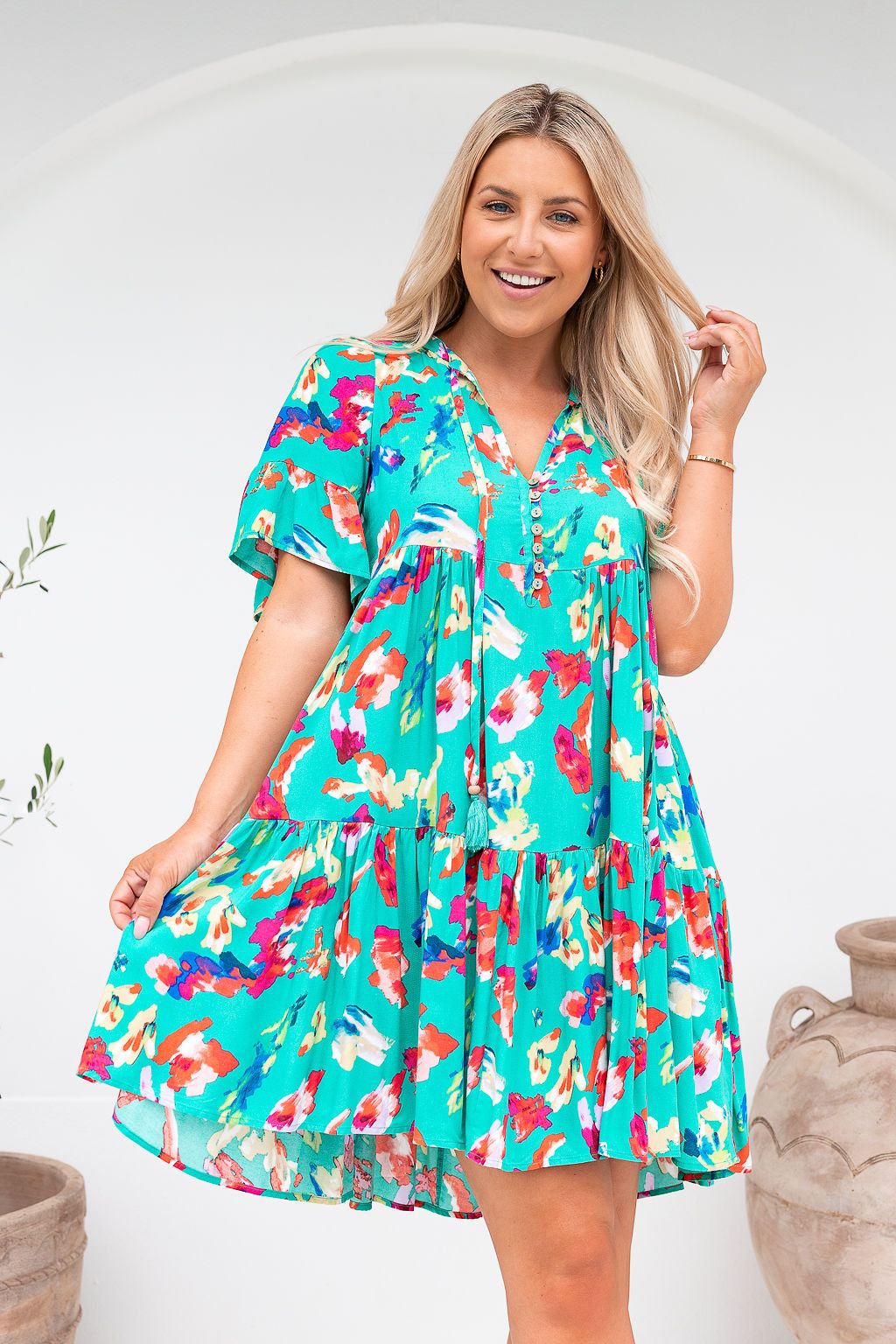 Emerson Dress - Green Fiesta