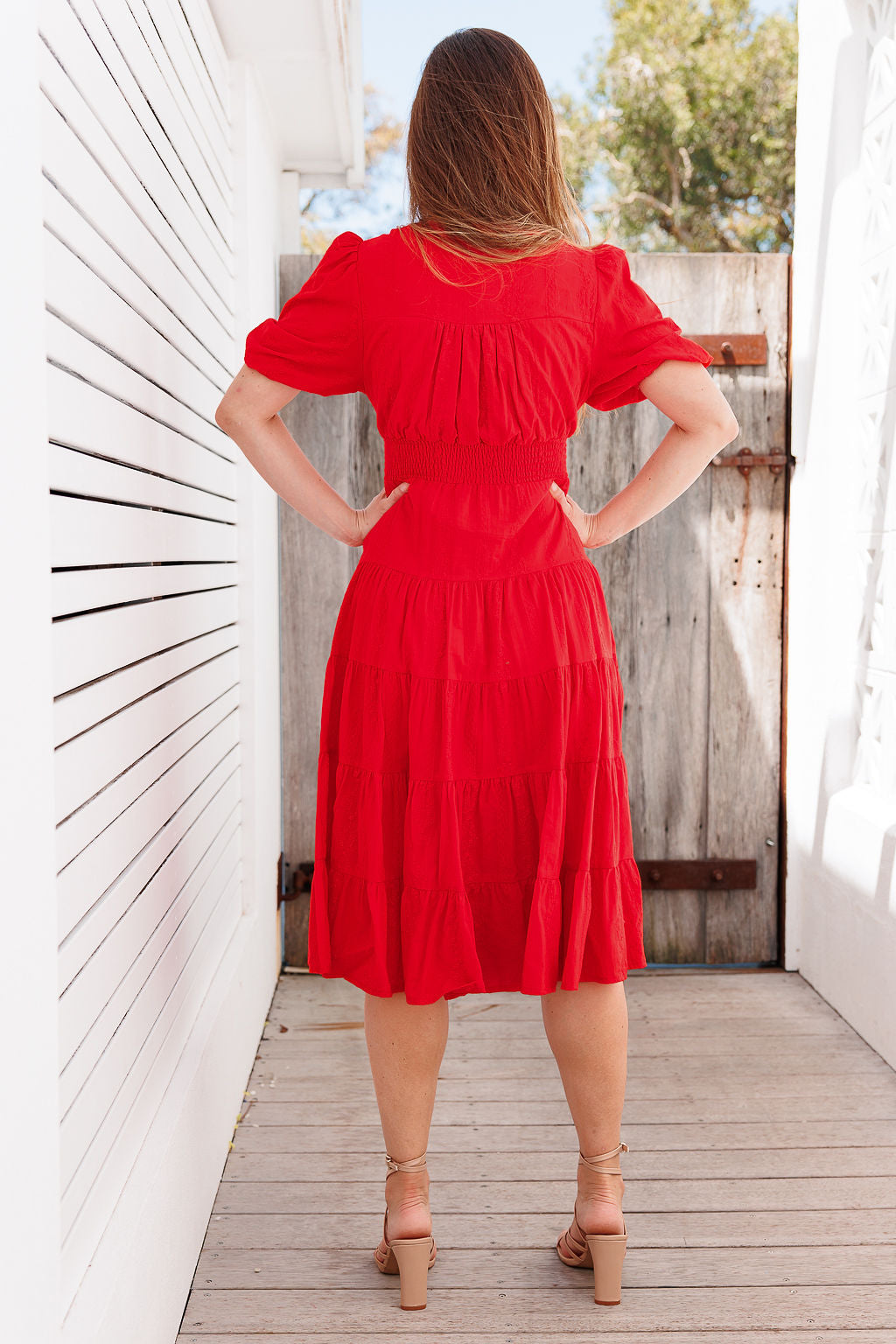 Freya Dress - Crimson Red