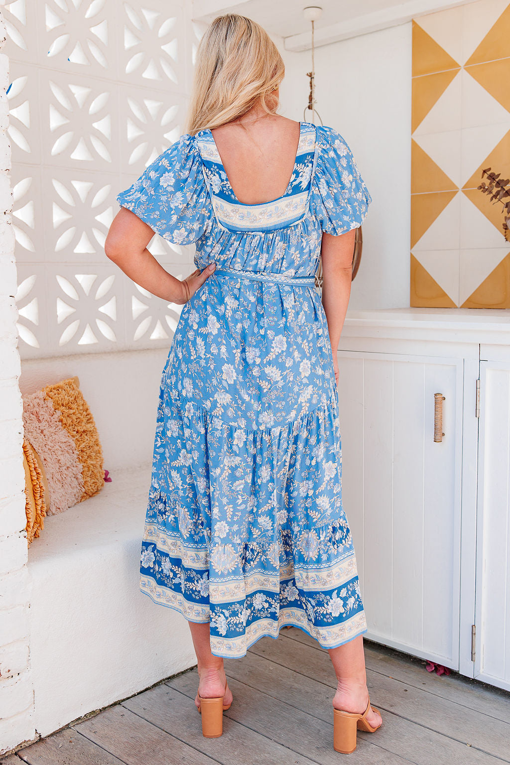 Rhylee Dress - Carolina Blue