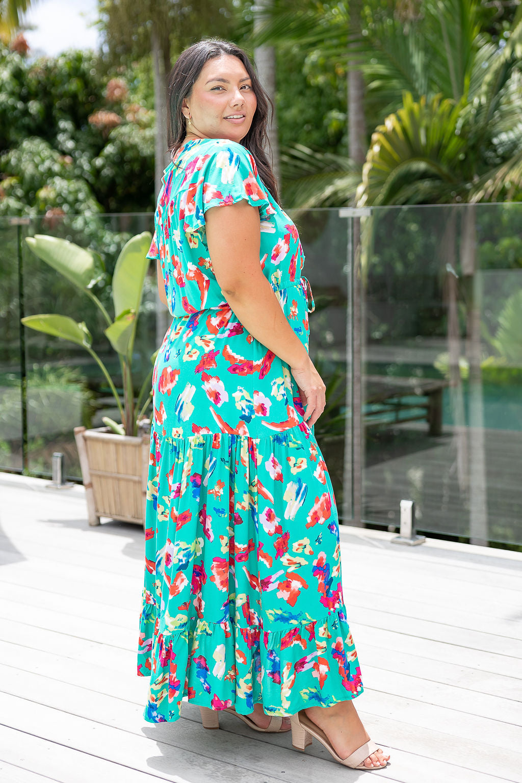 Cora Maxi Dress - Green Fiesta