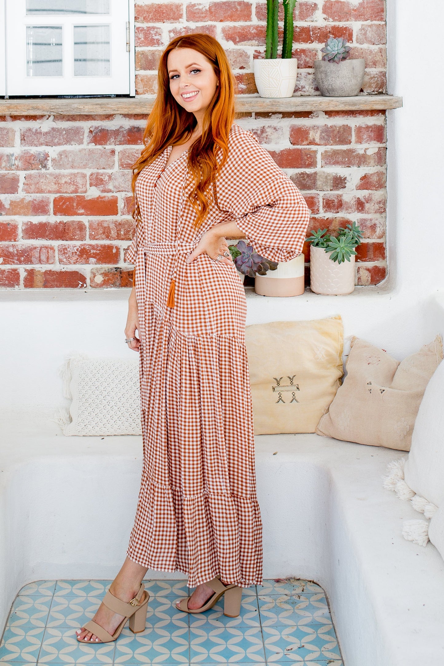 Talulla Dress - Hazelnut Gingham