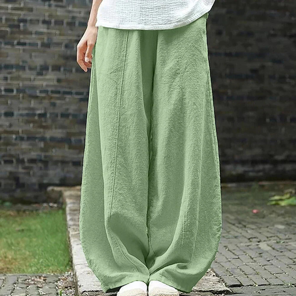 Ivyshape | Lavelle Cotton-Linen Pants
