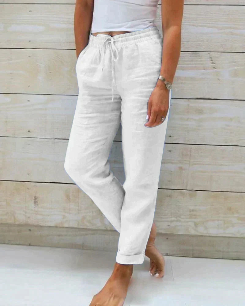 IvyShape | Airy Linen Pants for Summer