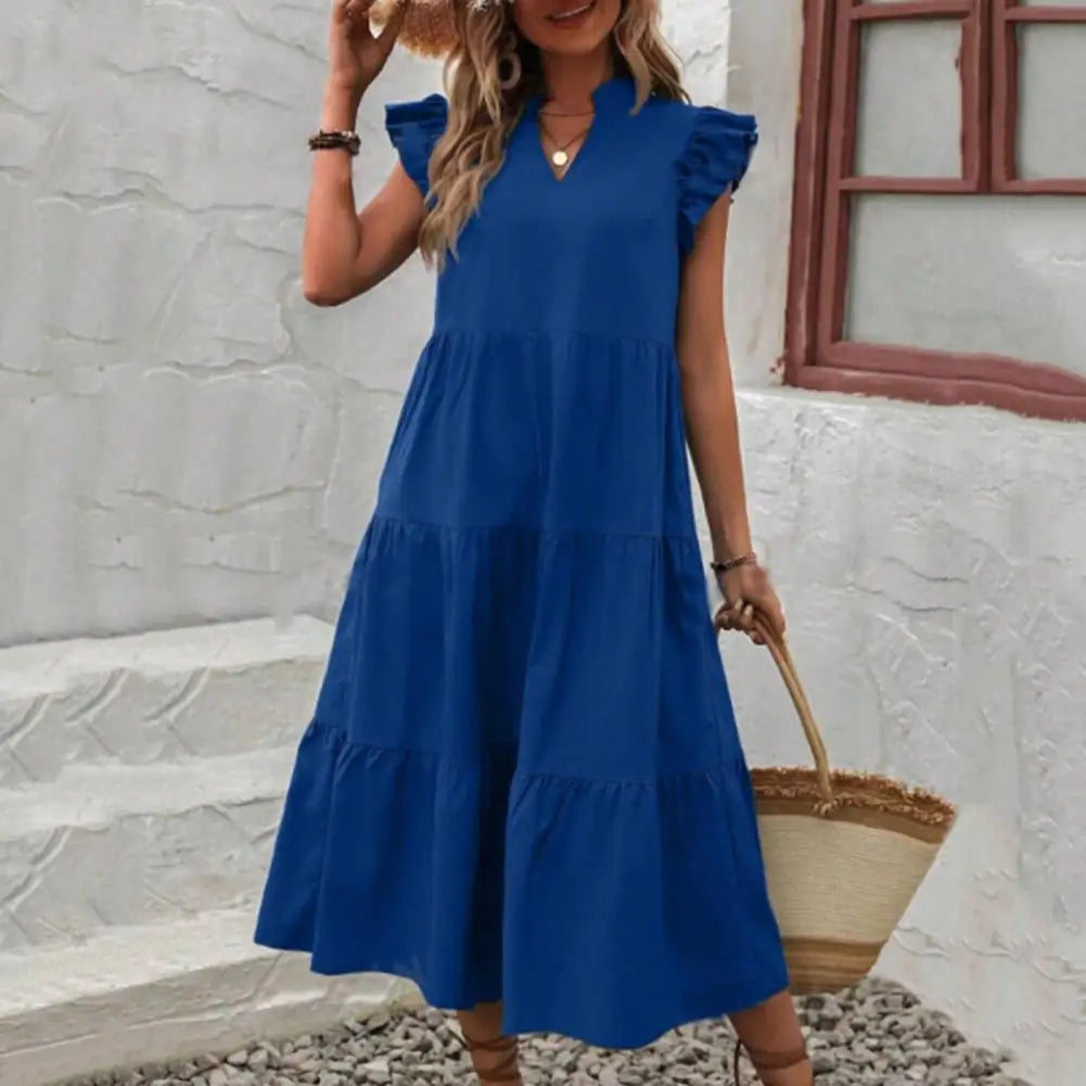 Ivyshape | Stylish A-Line Summer Maxi Dress for Women