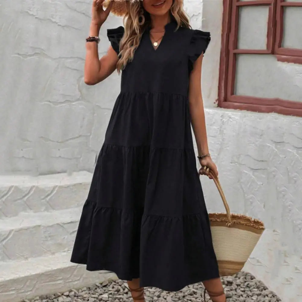 Ivyshape | Stylish A-Line Summer Maxi Dress for Women