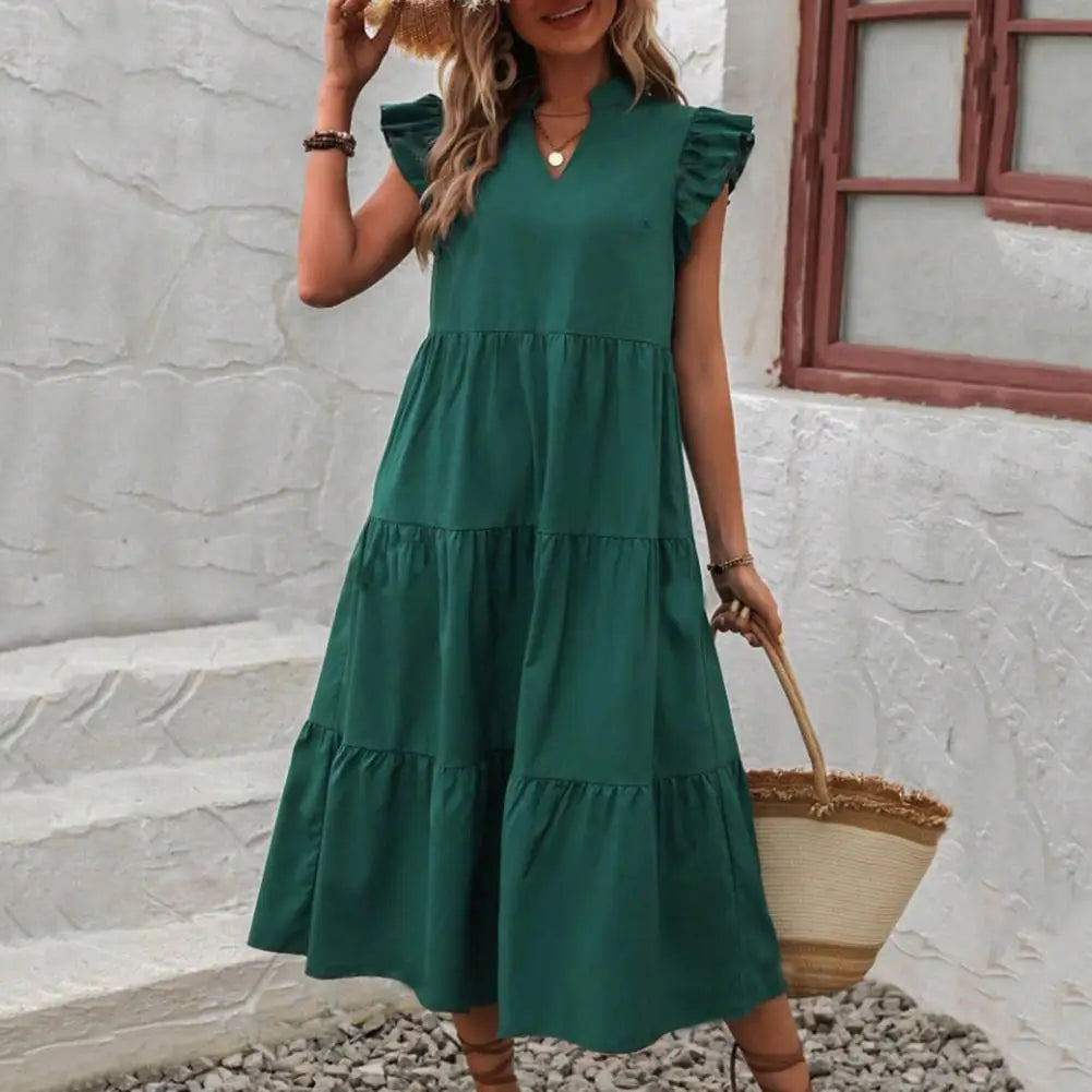 Ivyshape | Stylish A-Line Summer Maxi Dress for Women