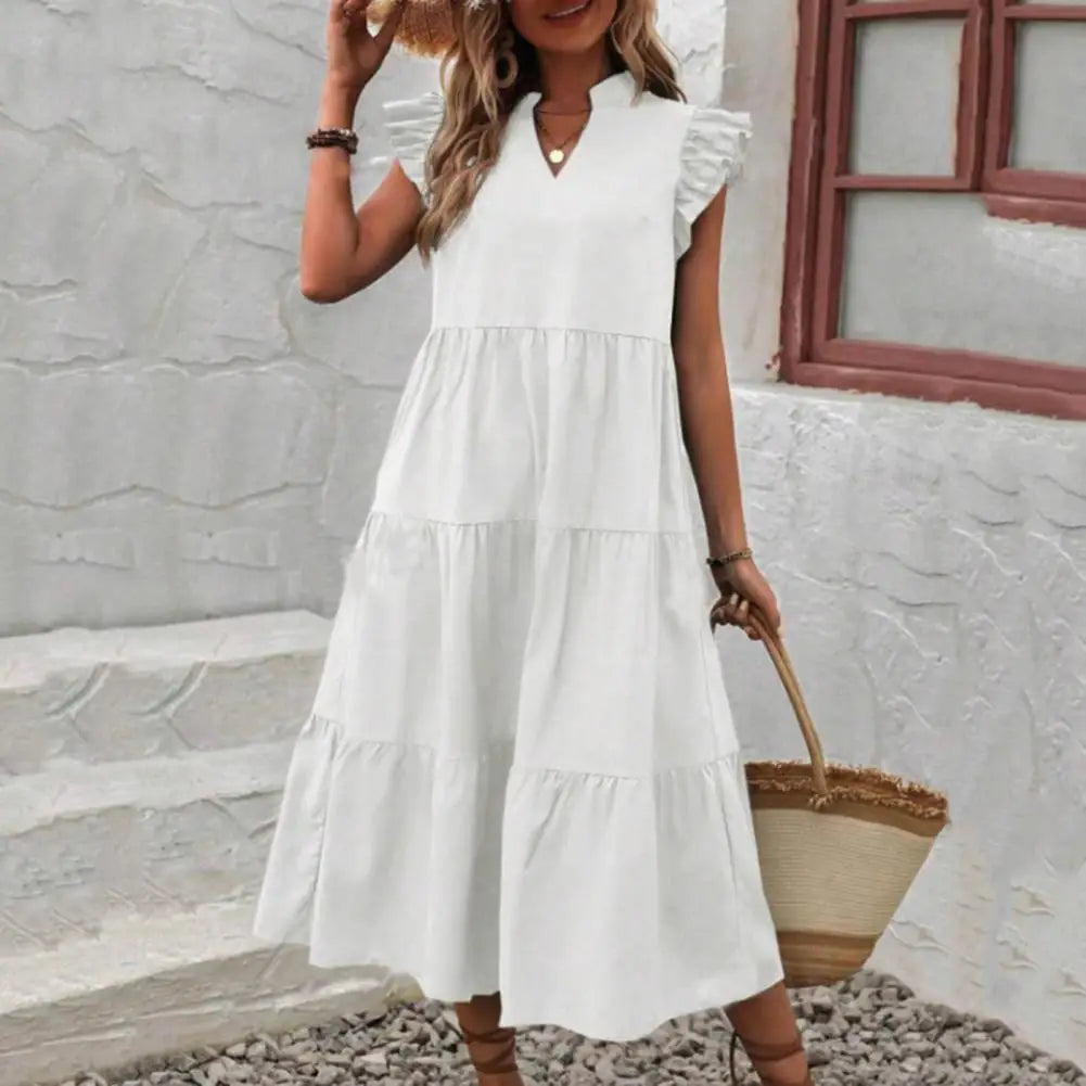 Ivyshape | Stylish A-Line Summer Maxi Dress for Women