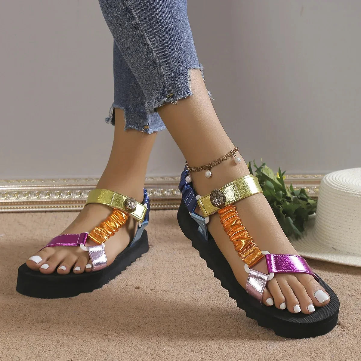 Women's Casual Hemp Rope Beach Sandals