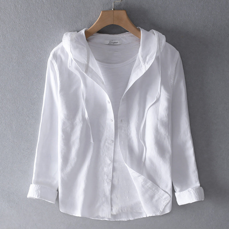 Ivyshape | Women's Long Sleeve Linen Shirt