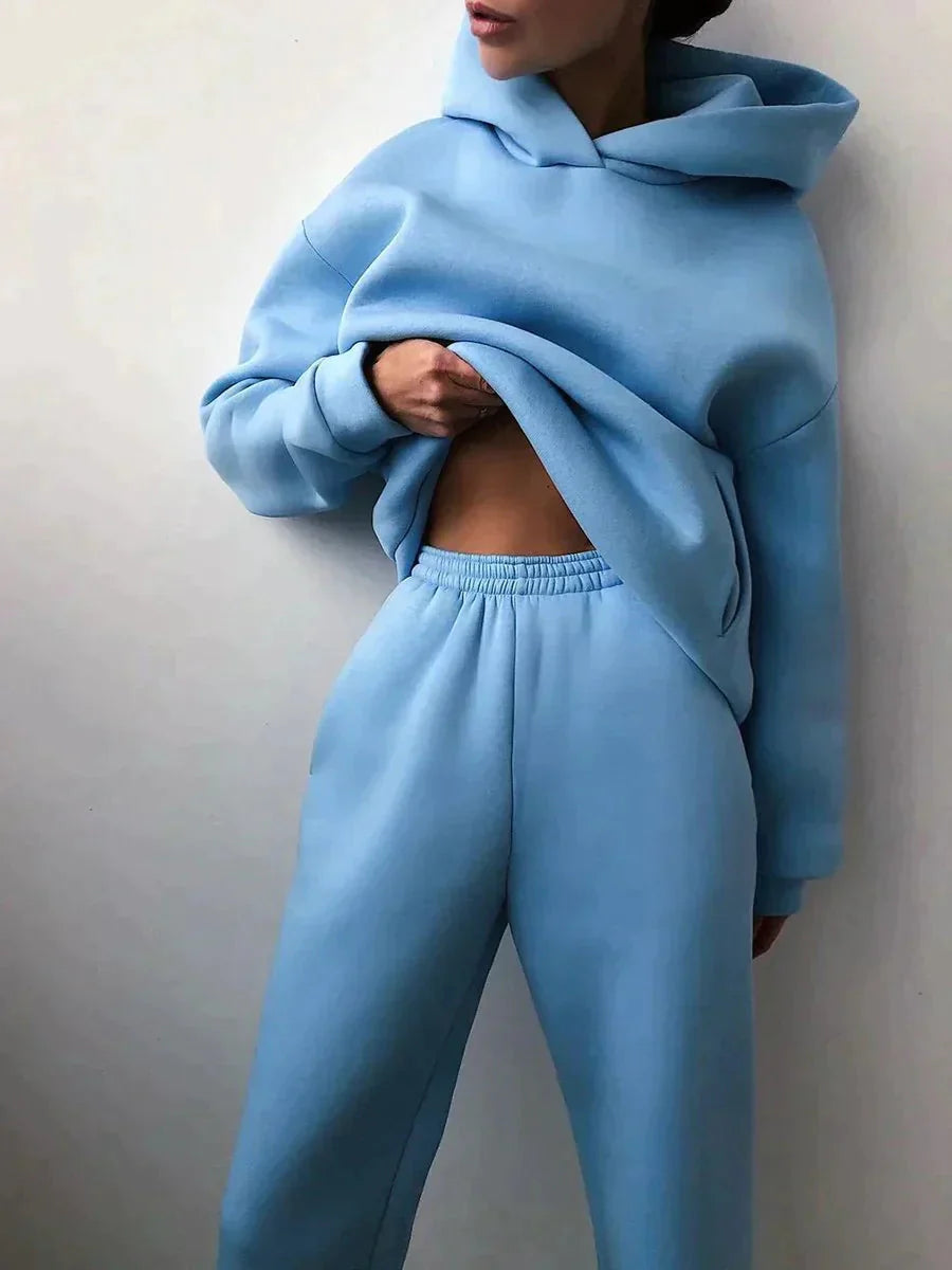 Ivyshape | Women's Pullover Hoodie Sweatpants Jogging Suit