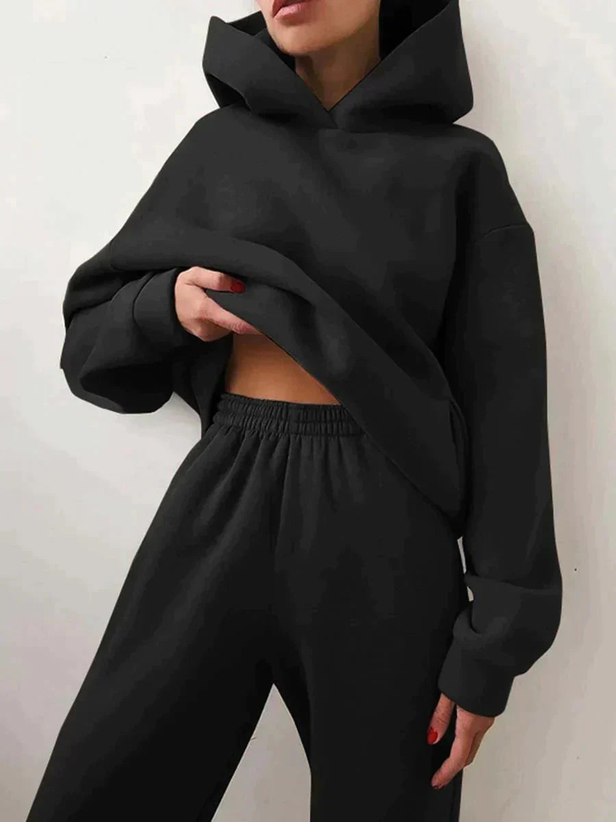 Ivyshape | Women's Pullover Hoodie Sweatpants Jogging Suit