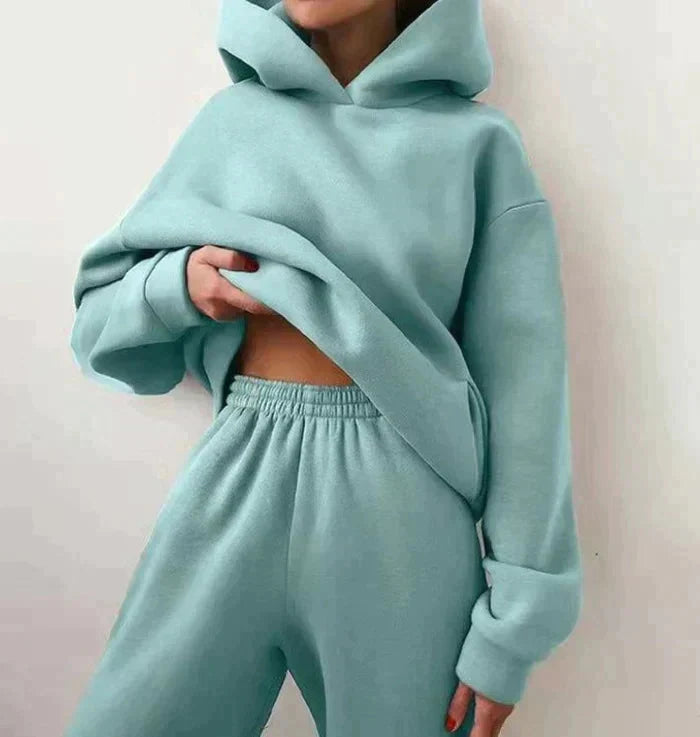 Ivyshape | Women's Pullover Hoodie Sweatpants Jogging Suit