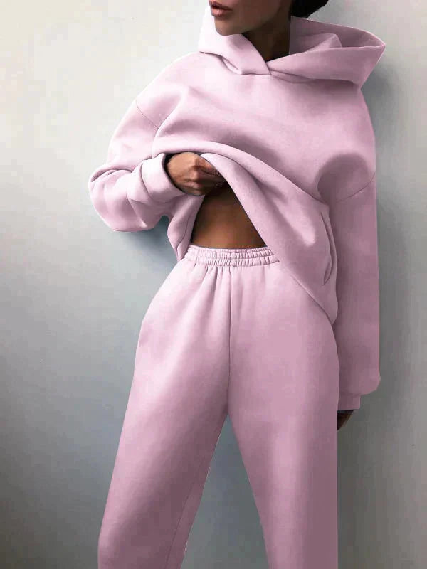 Ivyshape | Women's Pullover Hoodie Sweatpants Jogging Suit