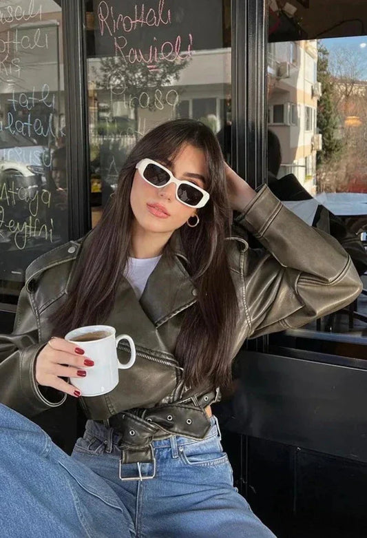 Ivyshape | Modern Short Biker Jacket