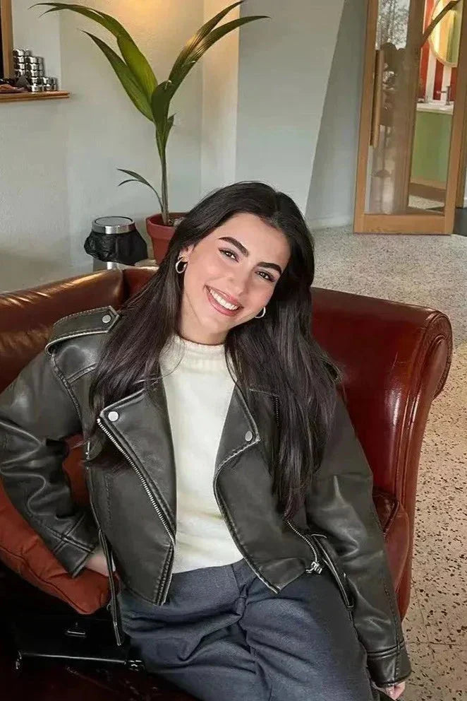 Ivyshape | Modern Short Biker Jacket