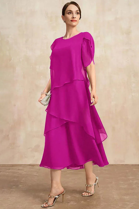 Elegant chiffon dress for the mother of the bride