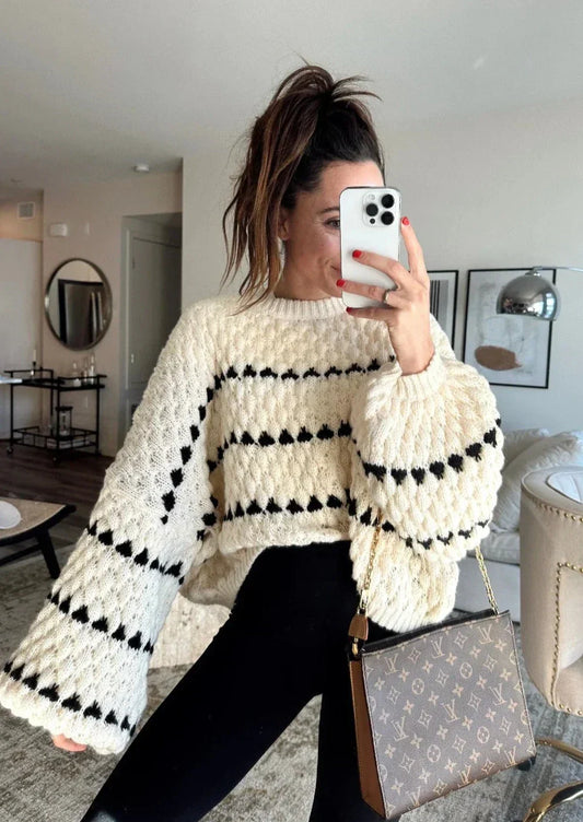 Ivyshape | Puff Sleeves Pull-Over Sweater