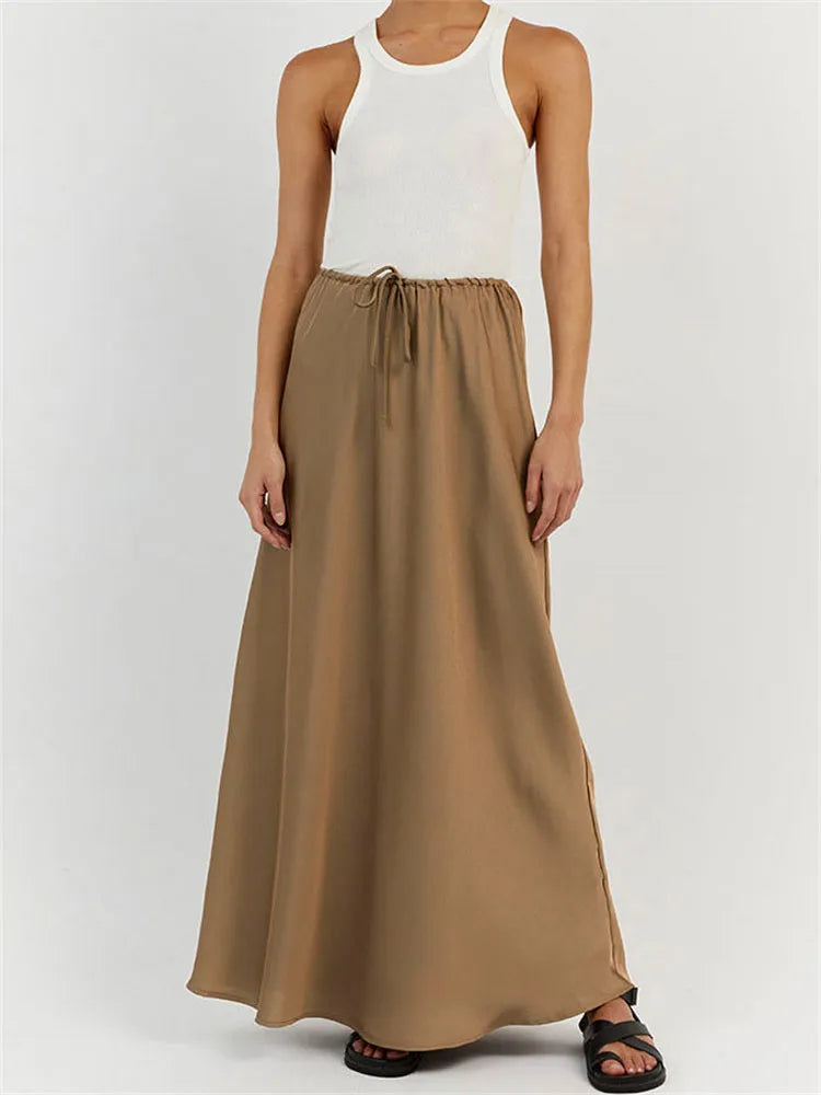 Ivyshape | Loose Skirt with High Waist