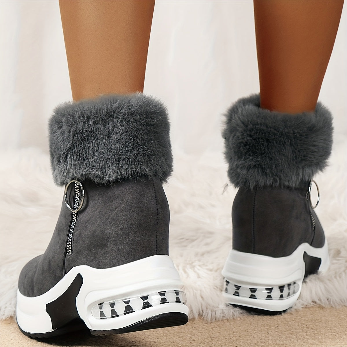 Ivyshape | Warm Comfortable Boots With Side Zipper