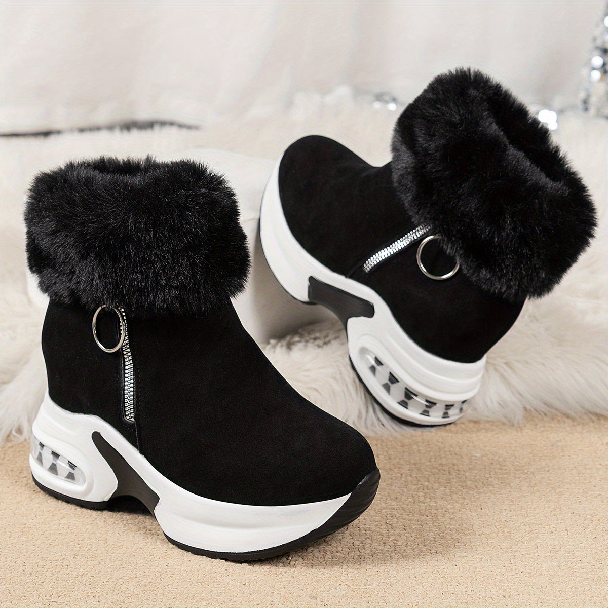 Ivyshape | Warm Comfortable Boots With Side Zipper