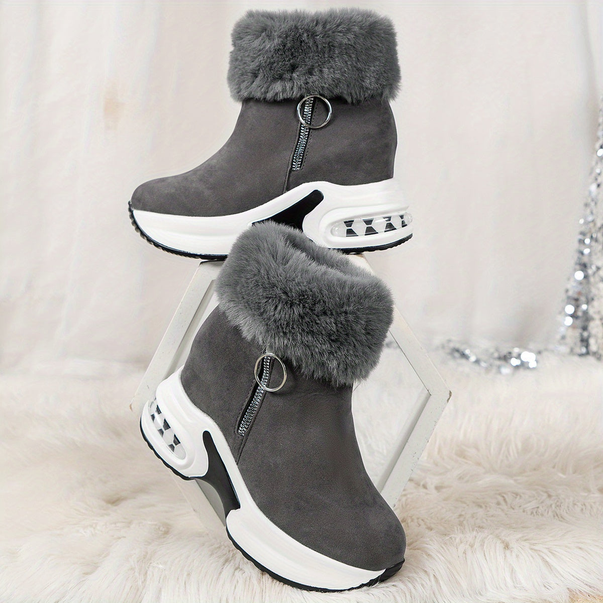 Ivyshape | Warm Comfortable Boots With Side Zipper