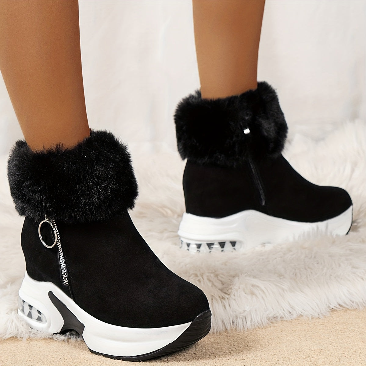 Ivyshape | Warm Comfortable Boots With Side Zipper