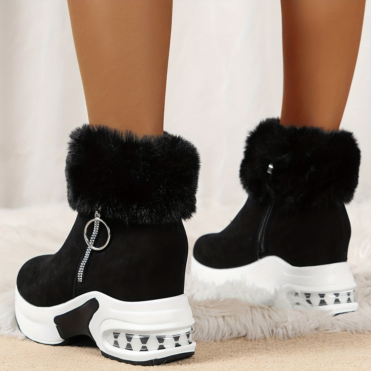 Ivyshape | Warm Comfortable Boots With Side Zipper