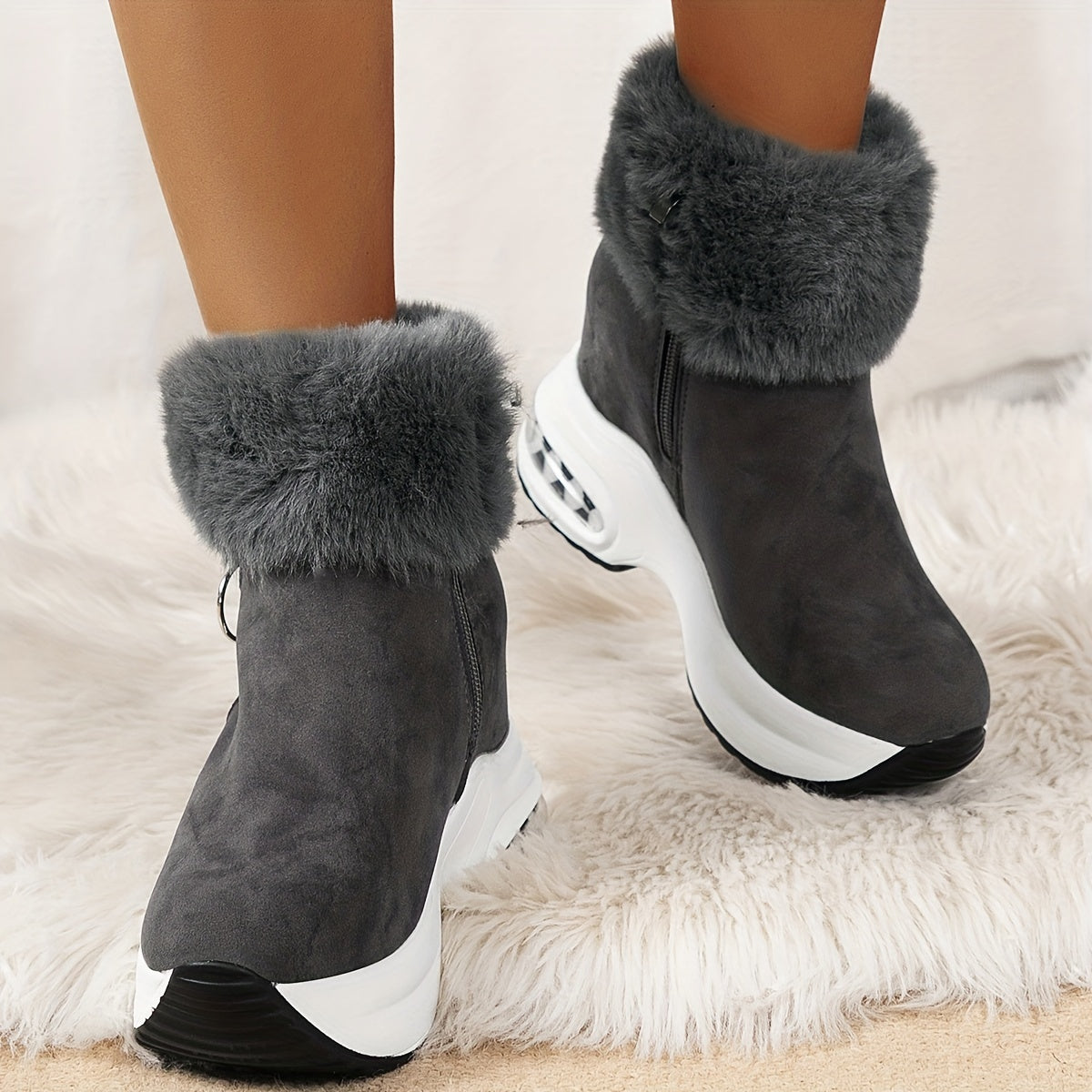 Ivyshape | Warm Comfortable Boots With Side Zipper