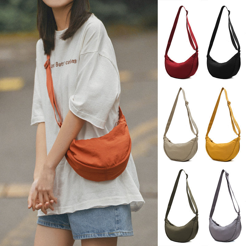 Ivyshape | Women's Shoulder Bag Half Moon with Adjustable Strap